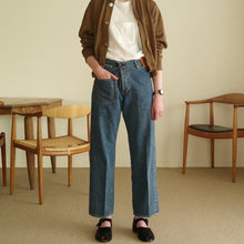 Load image into Gallery viewer, SUNSEA サンシー 22SS Altanating Denim ドローコードデニムパンツ 22S54