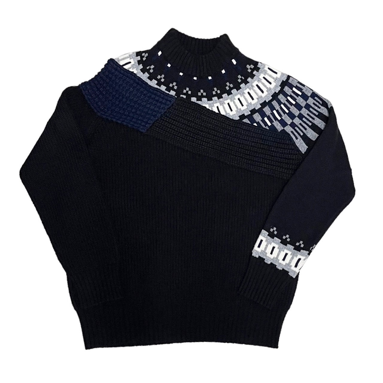 sacai サカイ 21AW Wool Knit Pullover ノルディック柄ウールニットプルオーバー 21-02610M 1320