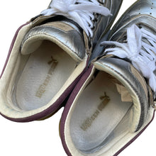 画像をギャラリービューアに読み込む, PUMA×Alexander McQUEEN プーマ アレキサンダーマックイーン 13AW Joust Lo III シルバーメタリックレザースニーカー 12350