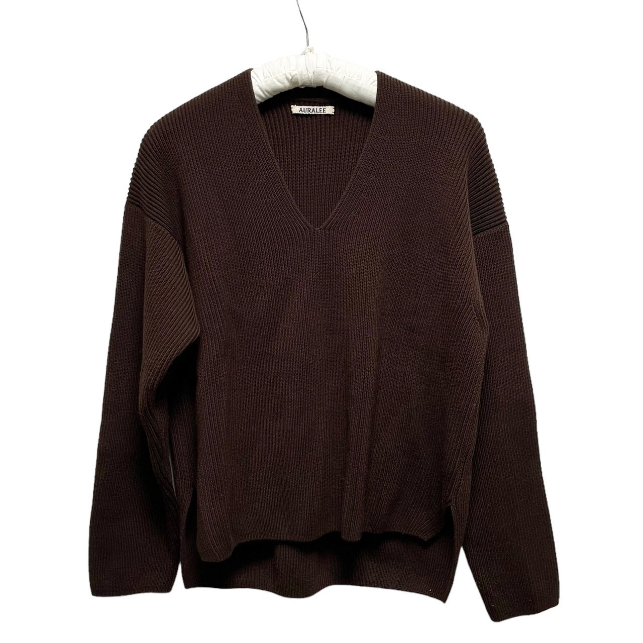 AURALEE - AURALEE SUPER FINE WOOL RIB KNIT Vネック AURALEE オーラリー 18AW SUPER FINE WOOL RIB KNIT V NECK P/O