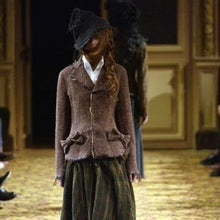 Load image into Gallery viewer, JUNYA WATANABE ジュンヤワタナベ 03AW LOOK4 ウール縮絨加工リボンデザインテーラードジャケット JK-J006