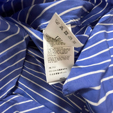 Load image into Gallery viewer, MSGM エムエスジーエム フロントギャザーブザムストライプスタンドカラーシャツ