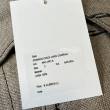 Load image into Gallery viewer, ANCELLM アンセルム 22SS DRAWING CHECK LINEN COVERALL チェックリネンカバーオールジャケット ANC-JK01-A
