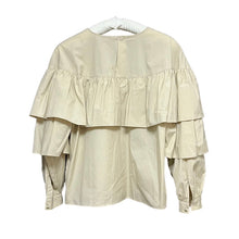 画像をギャラリービューアに読み込む, PLST プラステ コットンブレンドフリルブラウス