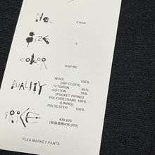 画像をギャラリービューアに読み込む, SUNSEA サンシー FLEA MARKET PANTS ウールフリーマーケットパンツ A46