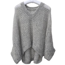 Load image into Gallery viewer, Maison Martin Margiela メゾンマルタンマルジェラ 09AW ドルマンスリーブかぎ編みVネックプルオーバーニットセーター