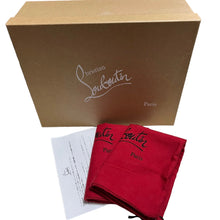 Load image into Gallery viewer, Christian Louboutin クリスチャンルブタン Birgitta Lug Boots 70MM カーフスキンスパイラルジップスタッズアンクルブーツ 1200518