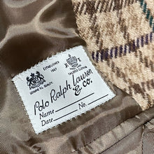 이미지를 갤러리 뷰어에 로드 , Polo Ralph Lauren 폴로랄 플로렌 체크 무늬 엘보 패치 울 체스터 코트