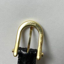 Load image into Gallery viewer, CELINE セリーヌ パイソンナローレザーベルト F-NE-2149