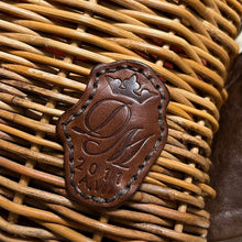 画像をギャラリービューアに読み込む, ebagos エバゴス 11AW Dear Ms レザーリネンコンビ紅籐カゴショルダーバッグ 1383