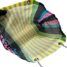 Load image into Gallery viewer, MARNI マルニ フラワーカフェ ストライプショッピングトートバッグ ピンクキャンディ