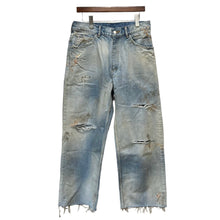 Load image into Gallery viewer, ANCELLM アンセルム 23SS DAMAGE SELVEDGE DENIM STRAIGHT 5P PANTS ダメージ加工デニムパンツ ANC-PT11-B