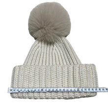Lade das Bild in den Galerie-Viewer, Drawer ドゥロワー フォックスファーポンポン付きウールニットキャップ 6538-106-0132