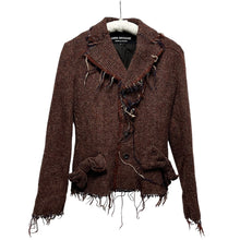 Load image into Gallery viewer, JUNYA WATANABE ジュンヤワタナベ 03AW LOOK4 ウール縮絨加工リボンデザインテーラードジャケット JK-J006