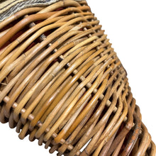 画像をギャラリービューアに読み込む, ebagos エバゴス 11AW Dear Ms レザーリネンコンビ紅籐カゴショルダーバッグ 1383