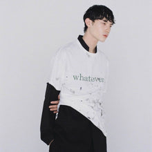 Load image into Gallery viewer, ANCELLM アンセルム 23SS attic別注 WHATEVER T-SHIRTS ダメージ加工Tシャツ