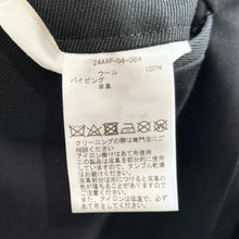 画像をギャラリービューアに読み込む, A.PRESSE アプレッセ 24AW Wool Kersey Trousers レザーパイピングウールスラックス 24AAP-04-08H 2 ブラック 15712
