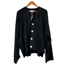 画像をギャラリービューアに読み込む, ENFOLD エンフォルド 26SS BOX WIDE-CARDIGAN ボックスワイドカーディガン 300JS170-0951 38 ブラック 15547
