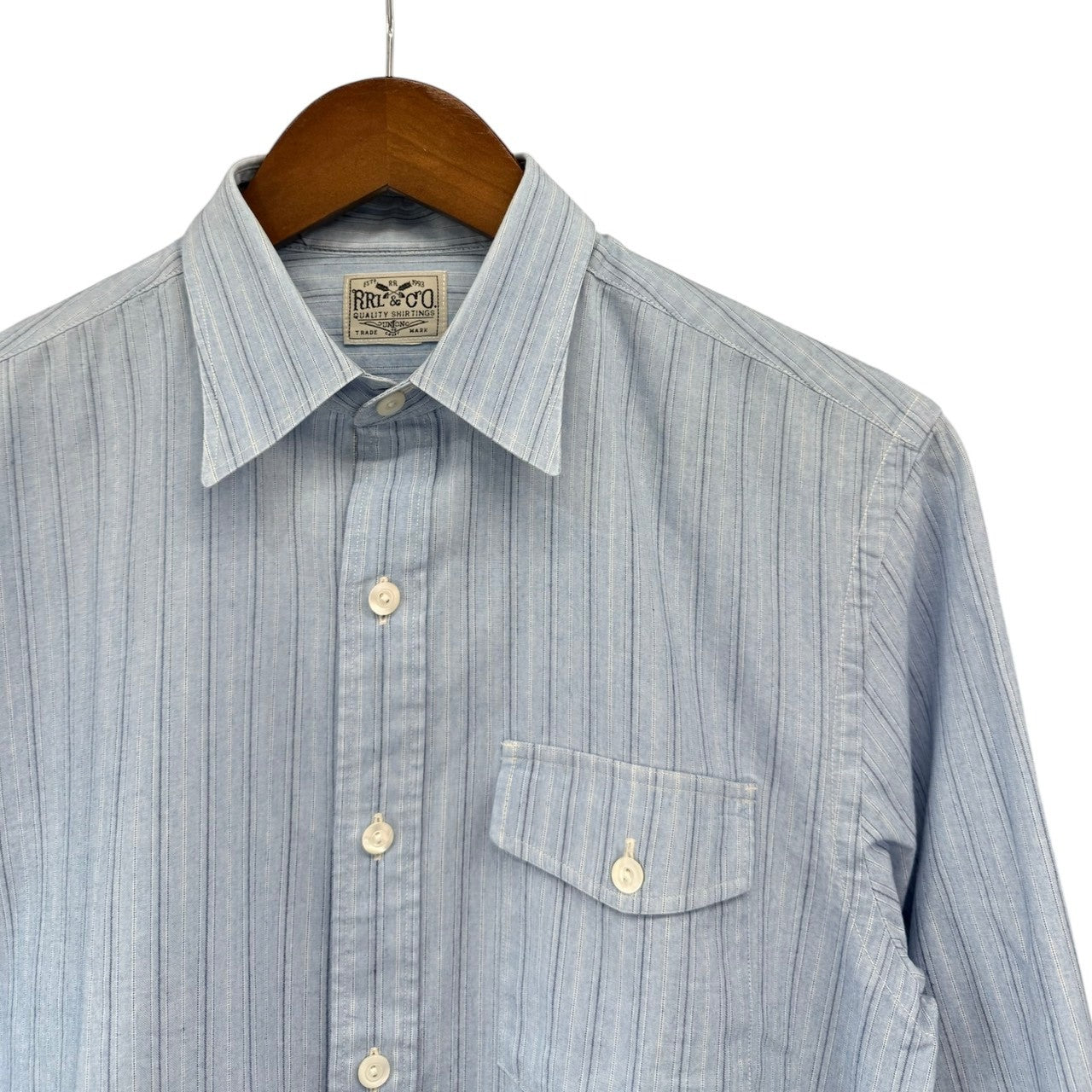 RRL ダブルアールエル ストライプドレスシャツ ブルー 15392 RRL ダブルアールエル ストライプドレスシャツ ブルー 15392 – BETTER