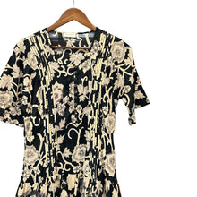 将图片加载到图库查看器，DRIES VAN NOTEN ドリスヴァンノッテン プルオーバー花柄刺繍ワンピース 36 ブラック 15621
