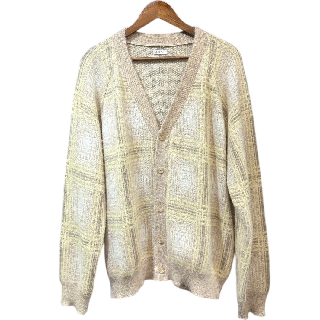 AROUSAL アローサル 24SS OMBRE MOHAIR CARDIGAN オンブレモヘヤチェックカーディガン 24SS-ASLKT03 14509