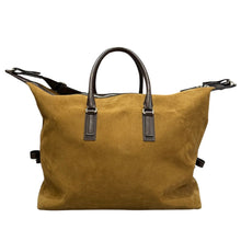 Load image into Gallery viewer, Dsquared2 ディースクエアード Bob Duffle Bag スウェードレザーボストンバッグ ダッフルバッグ ブラウン 14739
