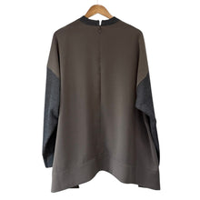 이미지를 갤러리 뷰어에 로드 , ENFOLD エンフォルド 22AW CURVE-HEM KNIT SLEEVE PULLOVER ニットスリーブオーバーサイズカットソー 300FA270-2700 38 ブラウン 14804
