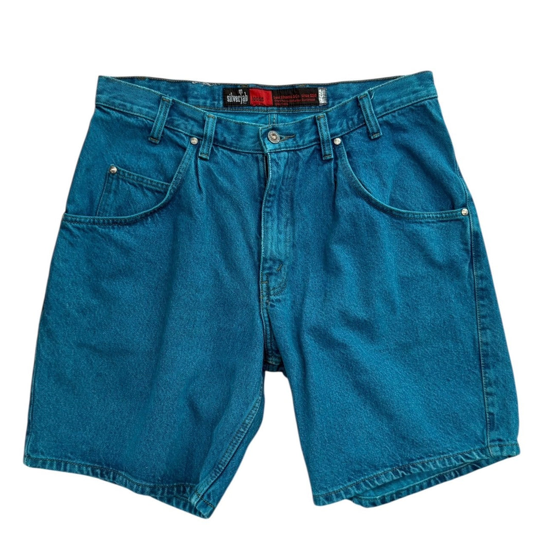 Levi's silverTab リーバイスシルバータブ カラーデニムショートパンツ Loose MADE IN USA アメリカ製 古着 サイズ34 ブルー 14729