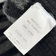画像をギャラリービューアに読み込む, FANNI LEMMERMAYER for ANATOMICA ファニレママイヤー アナトミカ 2PLY STRIPE CARDIGAN アルパカストライプカーディガン ブラック×グレー 15650
