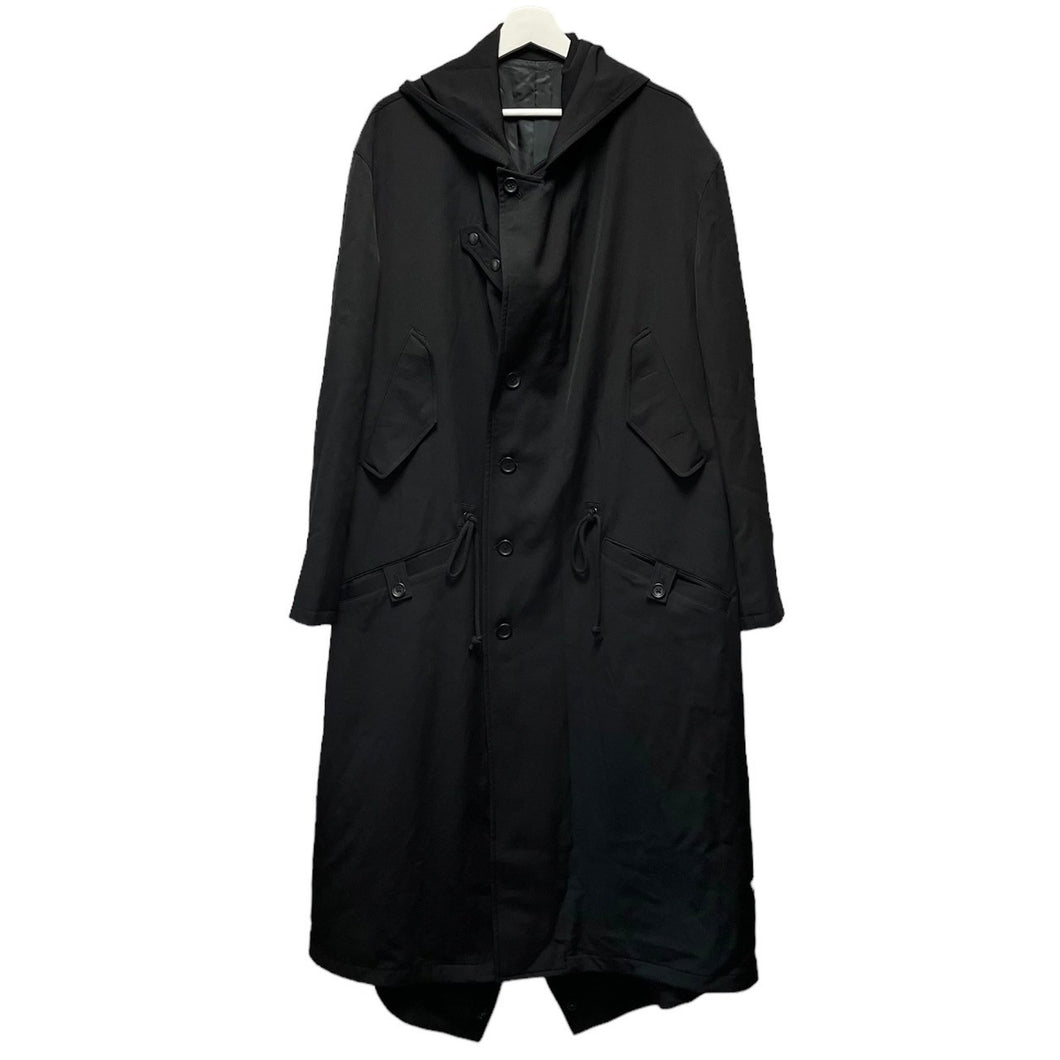 Yohji Yamamoto POUR HOMME ヨウジヤマモトプールオム 23AW WOOL GABARDINE HOOD PEAK MODS COAT ウールギャバジンモッズコート HJ-J04-100