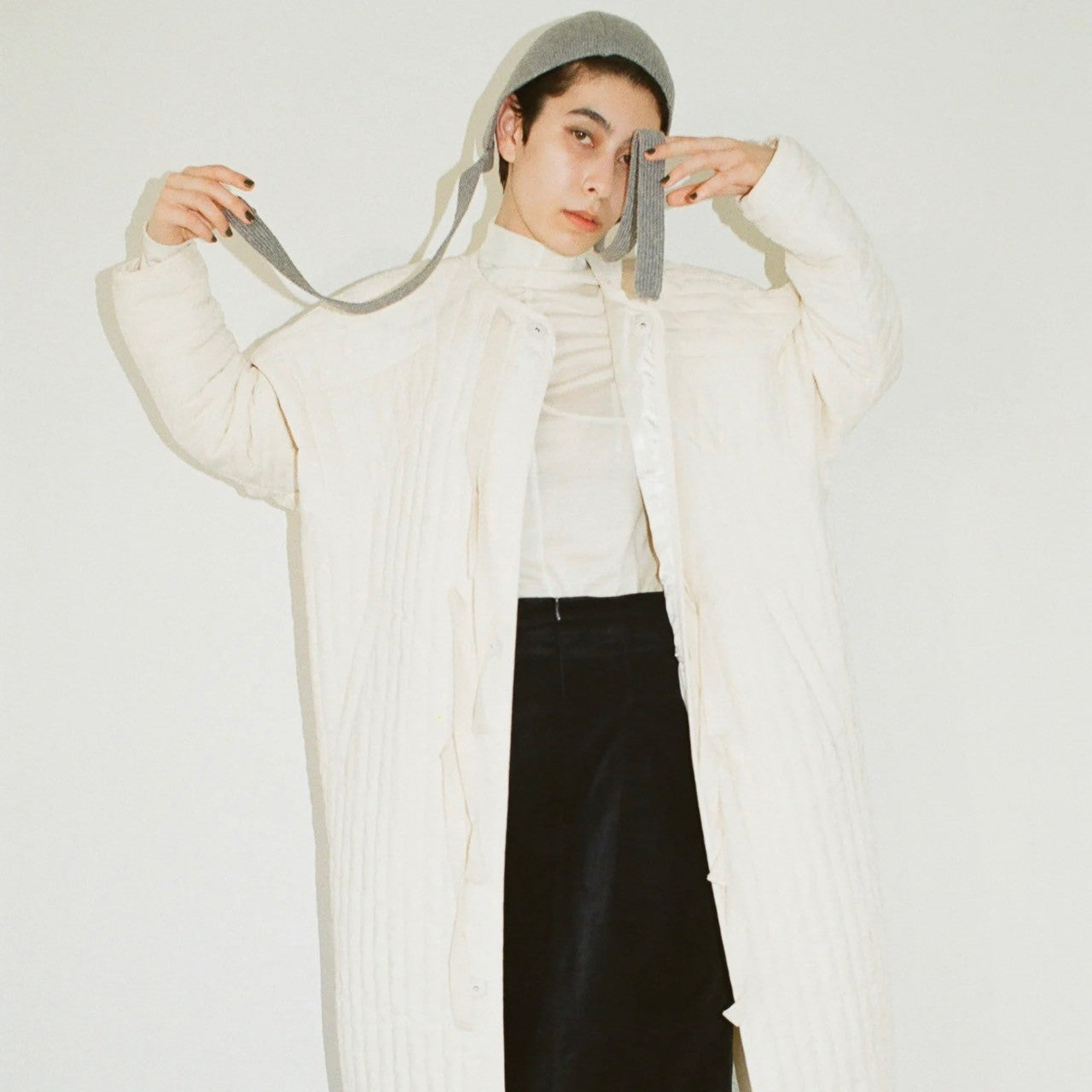 little suzie リトルスージー 22AW Velvet Quilt Gambeson Long
