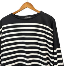 Lade das Bild in den Galerie-Viewer, AUBERGE オーベルジュ BIG CHARLOTTE ボーダーカットソー ロングスリーブTシャツ 40 ブラック×ホワイト R14628
