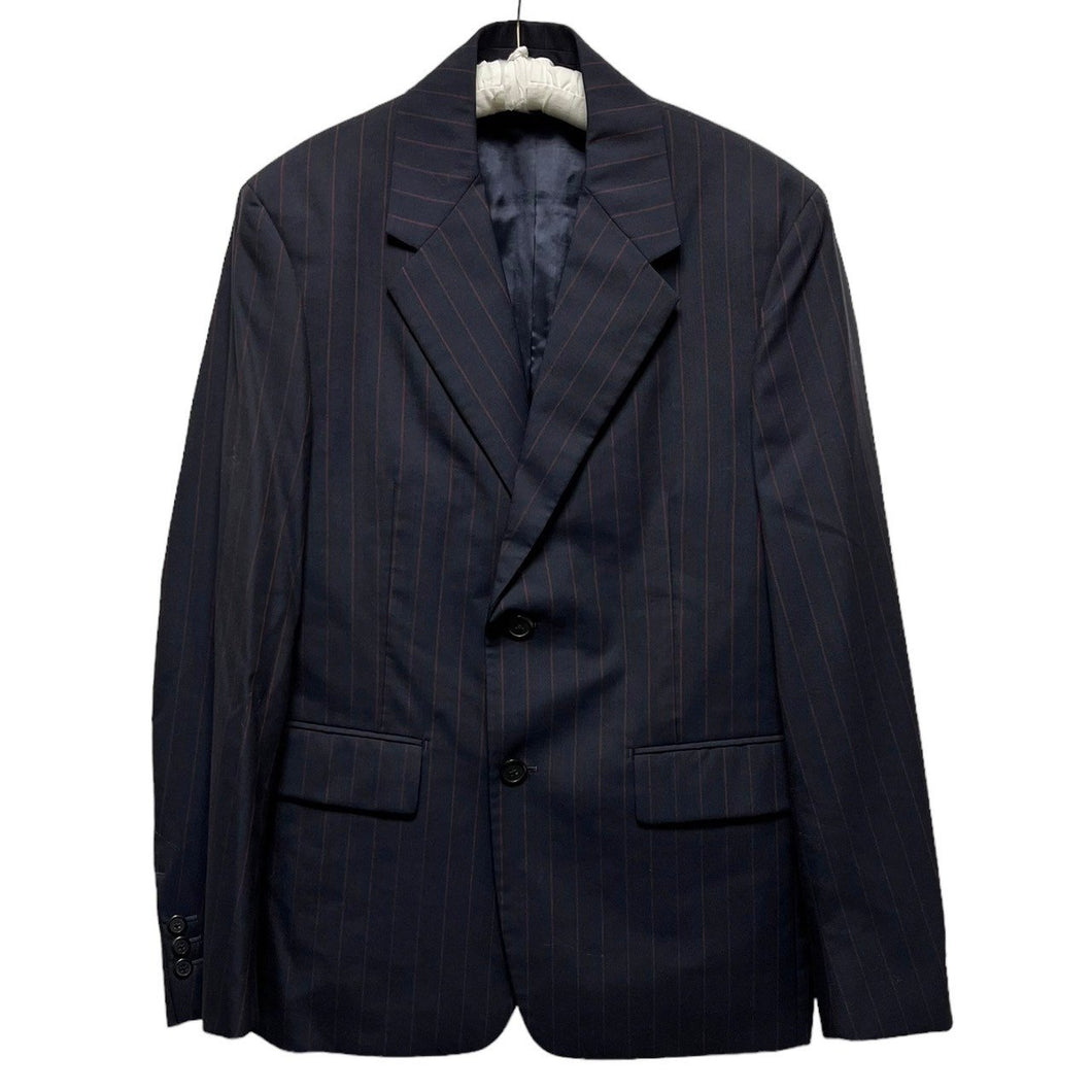 PRADA プラダ 22SS ストライプテーラードジャケット UGM169 S221 10D9 46 ネイビー 3532