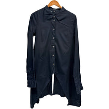 Load image into Gallery viewer, ANN DEMEULEMEESTER アンドゥムルメステール 08SS バックオープンデザインベルテッドシャツ 34 ブラック 15620
