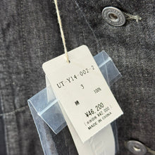 画像をギャラリービューアに読み込む, S&#39;YTE by yohji yamamoto サイト ヨウジヤマモト 7oz TWO-TONE DENIM TRUCKER JACKET オーバーサイズデニムジャケット UT-Y14-002 3 ブラック 14816
