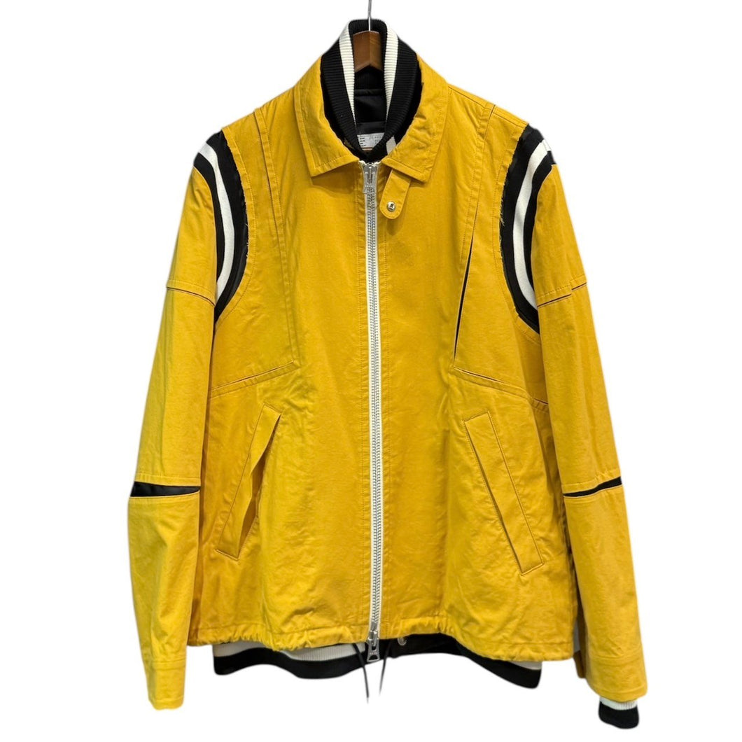 sacai サカイ 21AW Cotton Oxford Blouson レイヤードジャケット 21-02593M 2 イエロー 14889