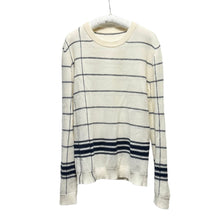 画像をギャラリービューアに読み込む, Maison Margiela メゾンマルジェラ 22SS KNIT SWEATER OFF WHITE リネン混クルーネックニット S アイボリー S50HA1047 3447
