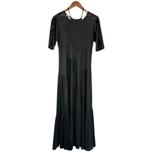 画像をギャラリービューアに読み込む, MURRAL ミューラル 24SS Leaf vein jersey dress 24SS リーフデザインジャージードレスワンピース 1 ブラック 15757
