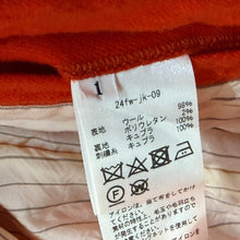 画像をギャラリービューアに読み込む, KHOKI コッキ 24AW Washed wool zip up jacket リバーシブルウールジャケット 24fw-jk-09 1 オレンジ 15387
