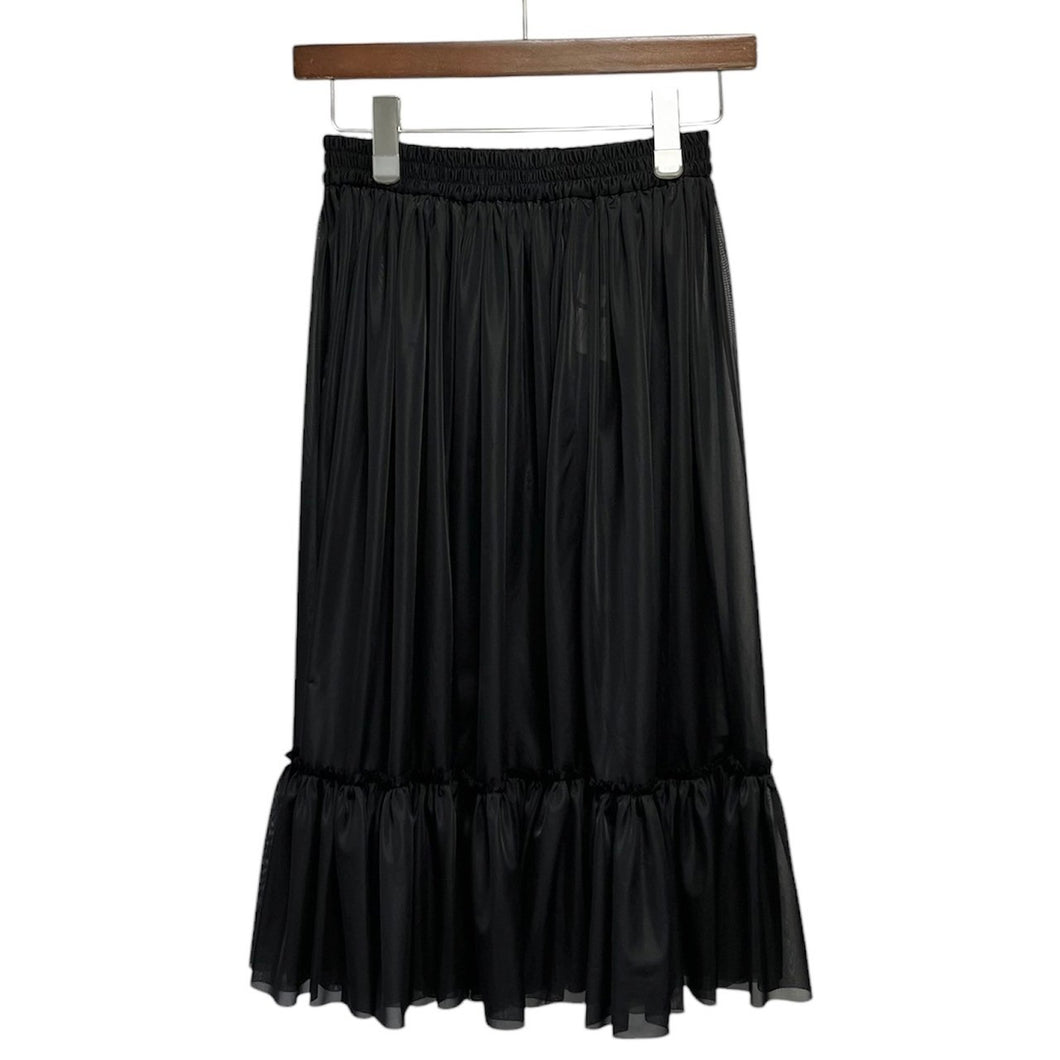 FUMIE TANAKA フミエタナカ 24SS sheer hem gather skirt シアーギャザースカート F24S-40 13764