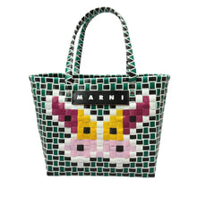 이미지를 갤러리 뷰어에 로드 , MARNI マルニ 22SS バタフライシェイプフラワーバスケットバッグ グリーン 14782
