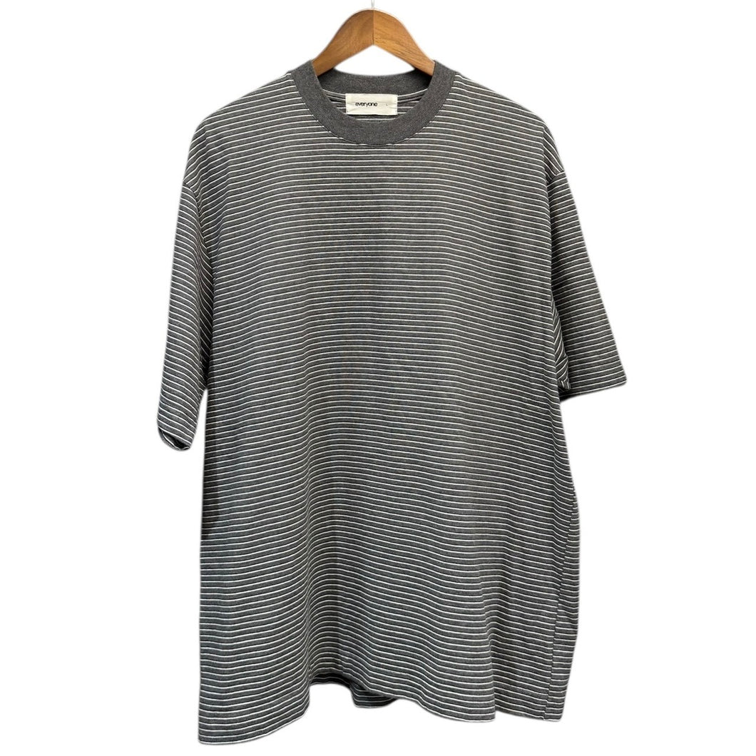 everyone エブリワン 23SS border short sleeve tee shirts ボーダー柄半袖Tシャツ EV23-CS08 L グレー 15062