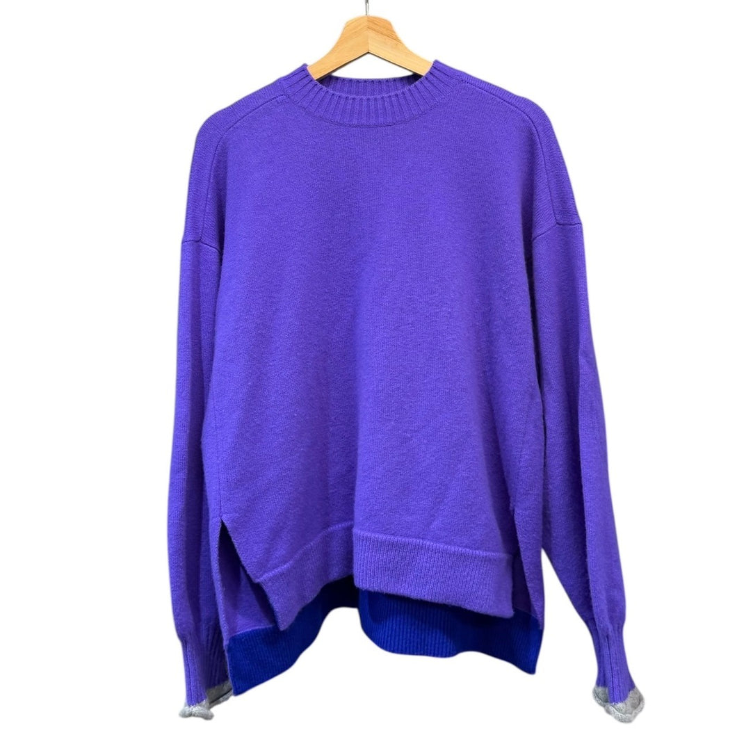 nagonstans ナゴンスタンス 24AW box knit pullover ボックスプルオーバーニット 470HA870-1660 M パープル 14696