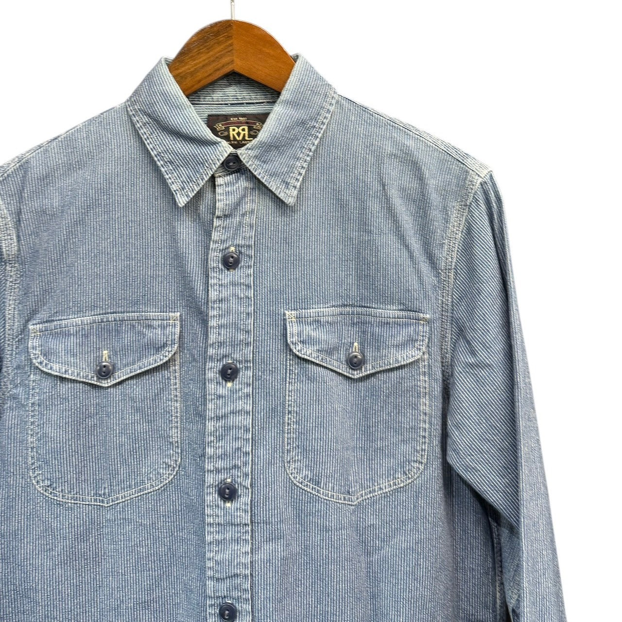 RRL ダブルアールエル Striped Workshirt ストライプワークシャツ S 