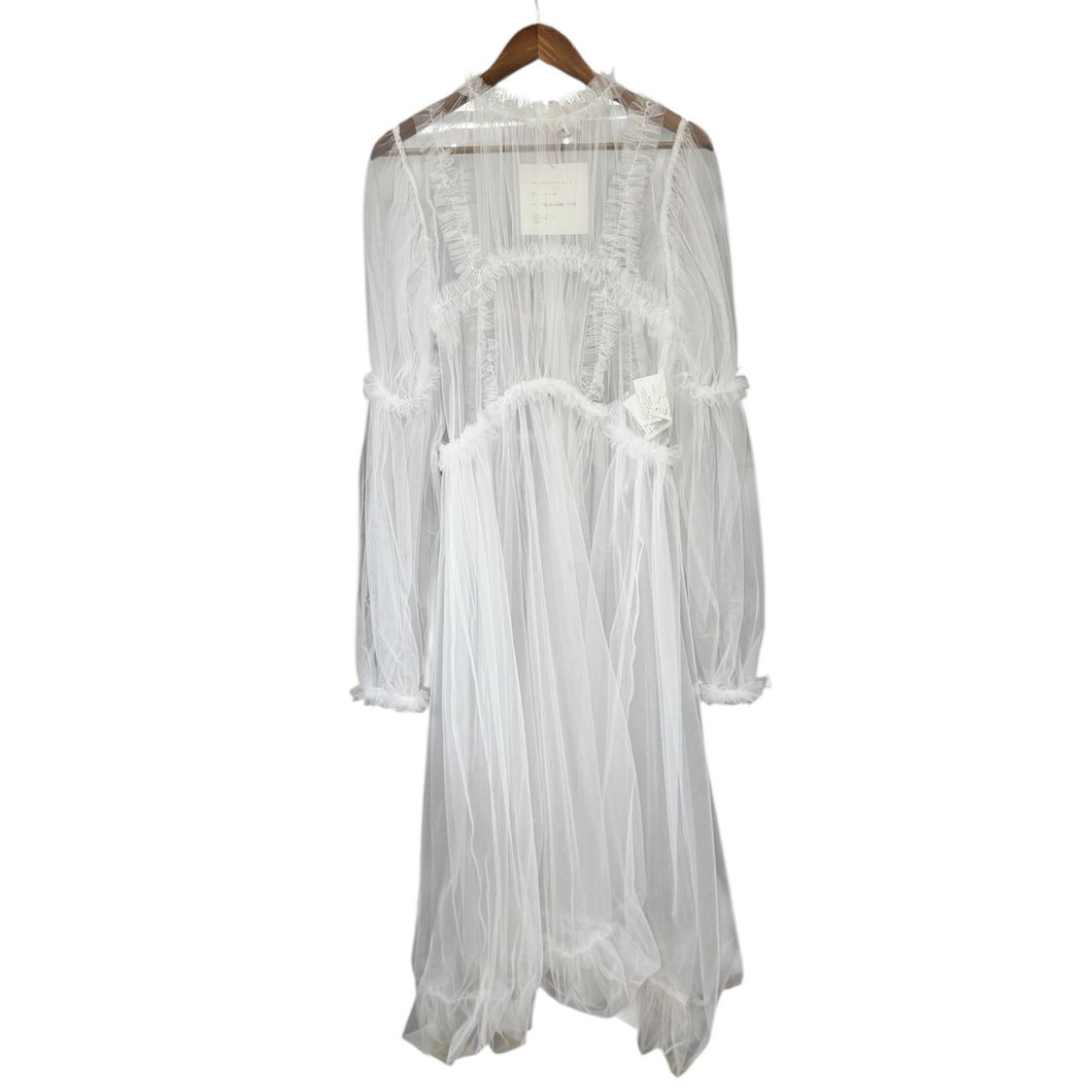 noir kei ninomiya ノワールケイニノミヤ 25SS MINI DRESS ナイロンチュールドレスワンピース 3O-O011 M ホワイト 14834