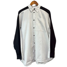 画像をギャラリービューアに読み込む, nagonstans ナゴンスタンス 26SS shirt×cut long-sleeves t-shirt ドッキングストライプシャツ 470JS480-0511 M ホワイト 15535

