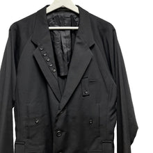 이미지를 갤러리 뷰어에 로드 , Yohji Yamamoto POUR HOMME ヨウジヤマモトプールオム 24SS GABARDINE I-LAPEL BUTTON 5PK JACKET ウールギャバジンジャケット HS-J42-100
