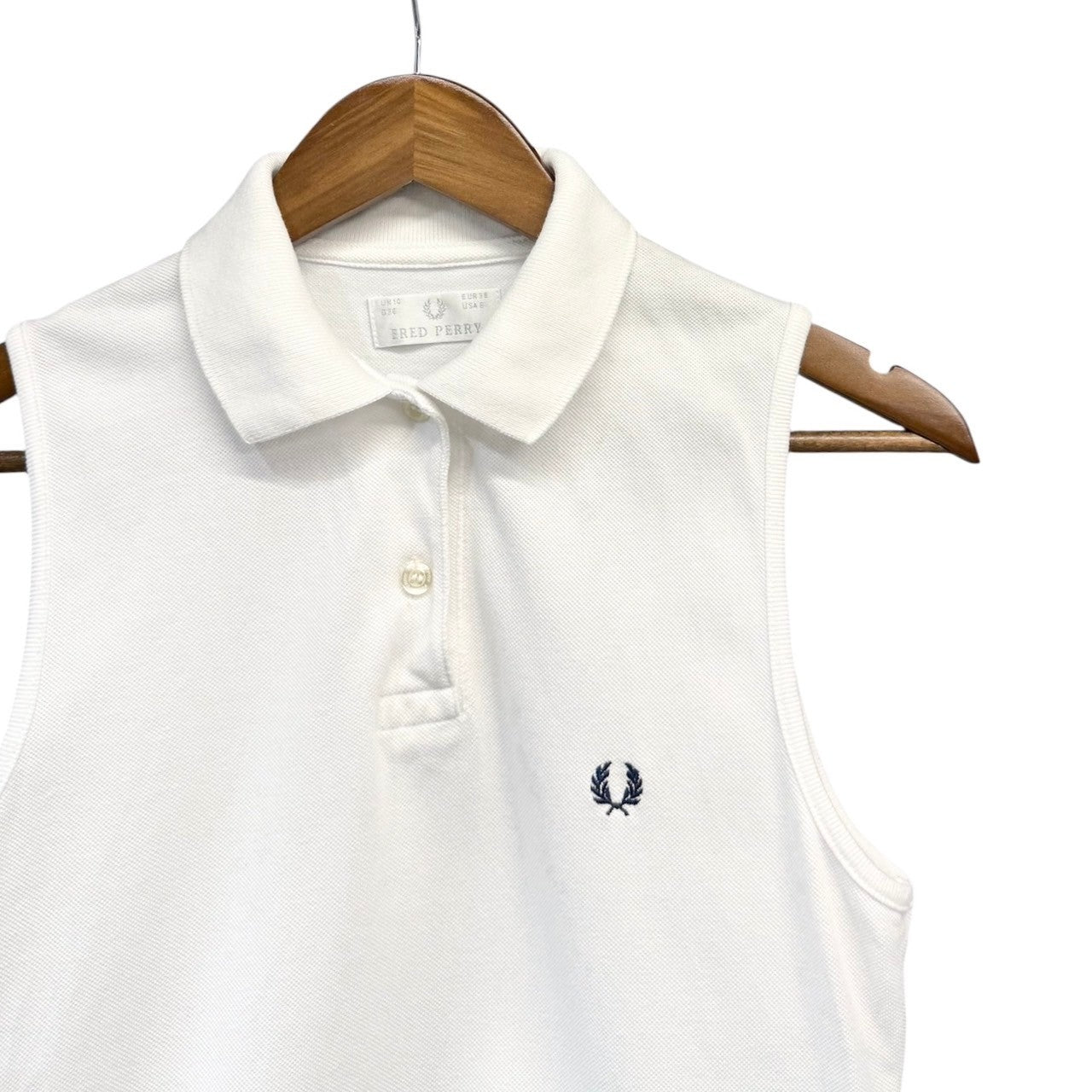 FRED PERRY フレッドペリー ノースリーブポロシャツ UK10 ホワイト