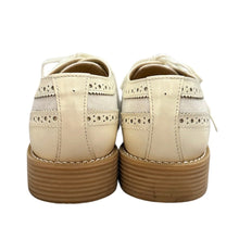 Lade das Bild in den Galerie-Viewer, COMME des GARCONS コムデギャルソン コットン切替ウィングチップレザーシューズ 23cm ホワイト 15635
