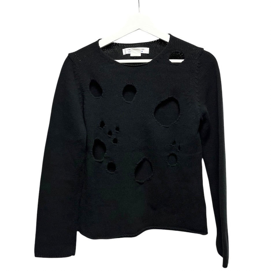 COMME des GARCONS COMME des GARCONS コムコム コムデギャルソン 09SS 穴あきデザインコットンアクリルニットセーター S17N010 13866